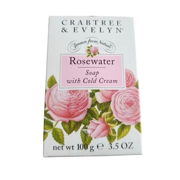 Crabtree & Evelyn Rosewater Soap with Cold Cream NEW IN BOX 3.5 oz. Discontinued - Picture 1 of 5